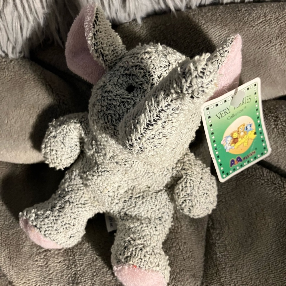 Very Terries A&A Plush terry cloth elephant gray 8 inch stuffed animal plush toy